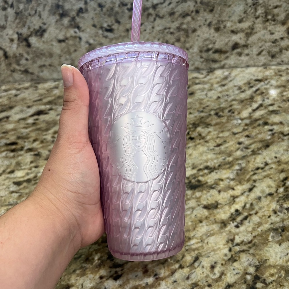 Starbucks Iridescent Pink Tumbler with Straw